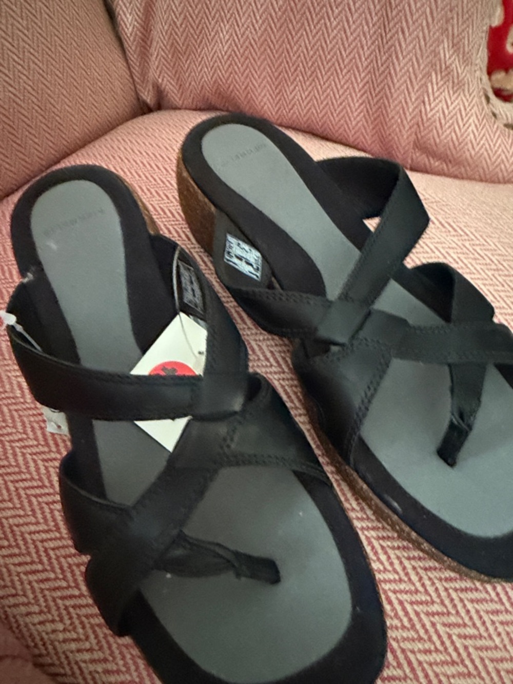 Merrell Black Women’s Wedge Sandals with Cross Straps